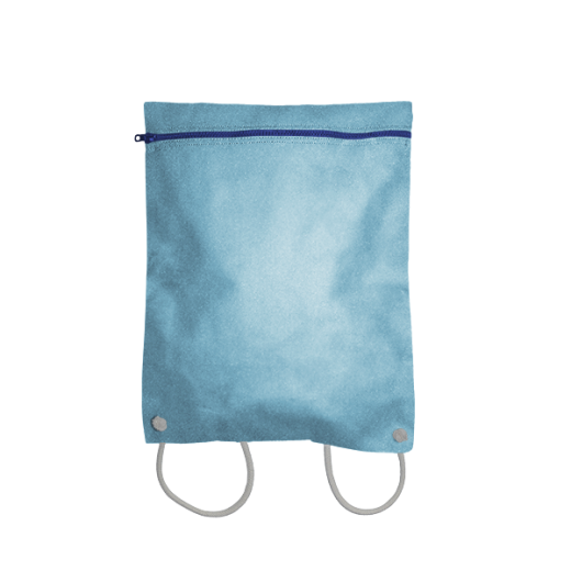 błękitny plecak koperta