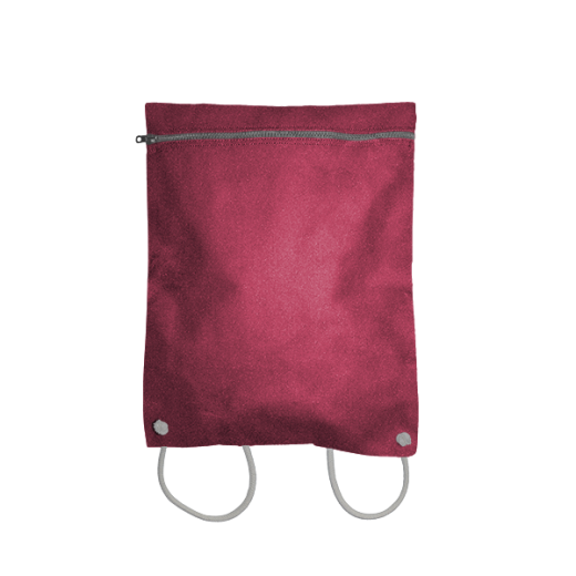 bordowy plecak koperta z kodury na sznurkach